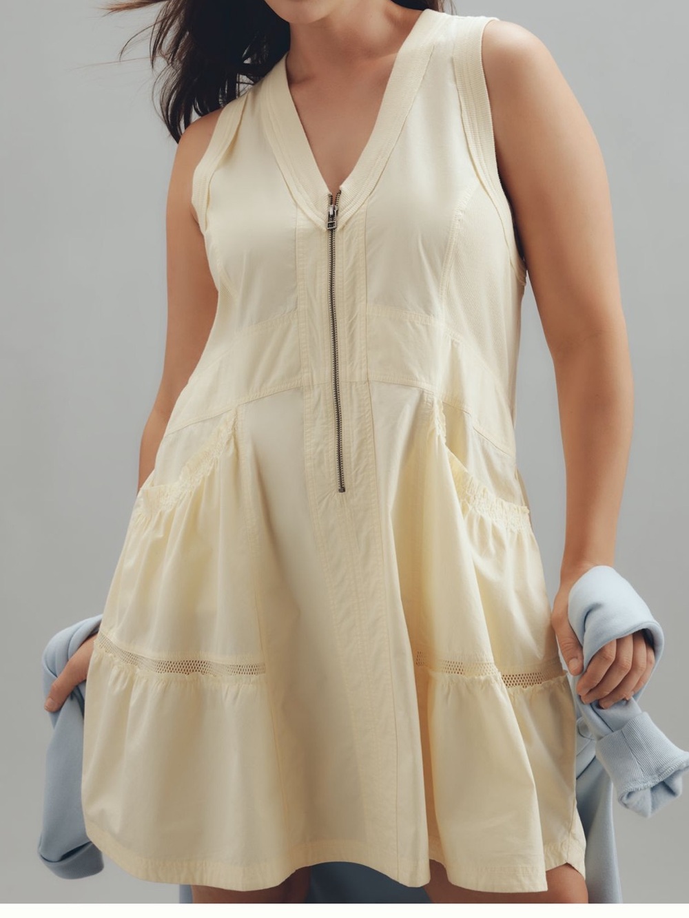 Anthropologie Daily Practice utility dress yellow XL
